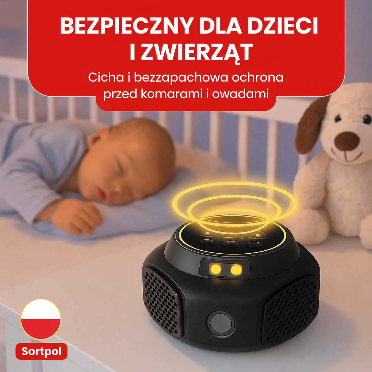 Zestaw ultradźwiękowego odstraszacza pająków z instrukcją obsługi