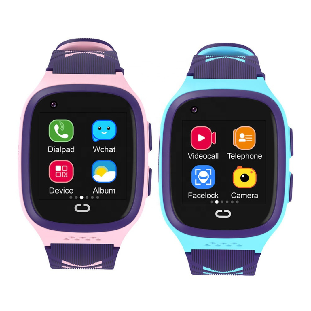 Smartwatch GPS dla dzieci Sortpol z wyświetlaczem OLED i kolorowym paskiem silikonowym