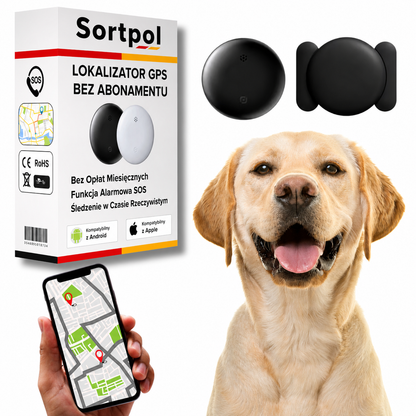 Lokalizator GPS dla psa dyskretny, kompatybilny z Apple i Android Find My, bez abonamentu