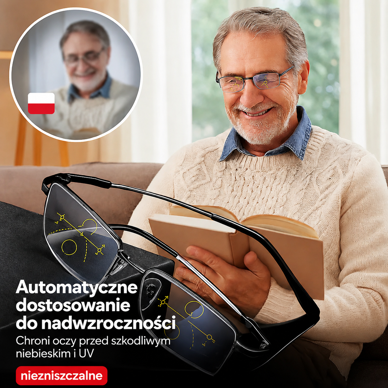 Okulary progresywne z technologią ARNO® zapewniające wyraźne widzenie na wszystkich odległościach