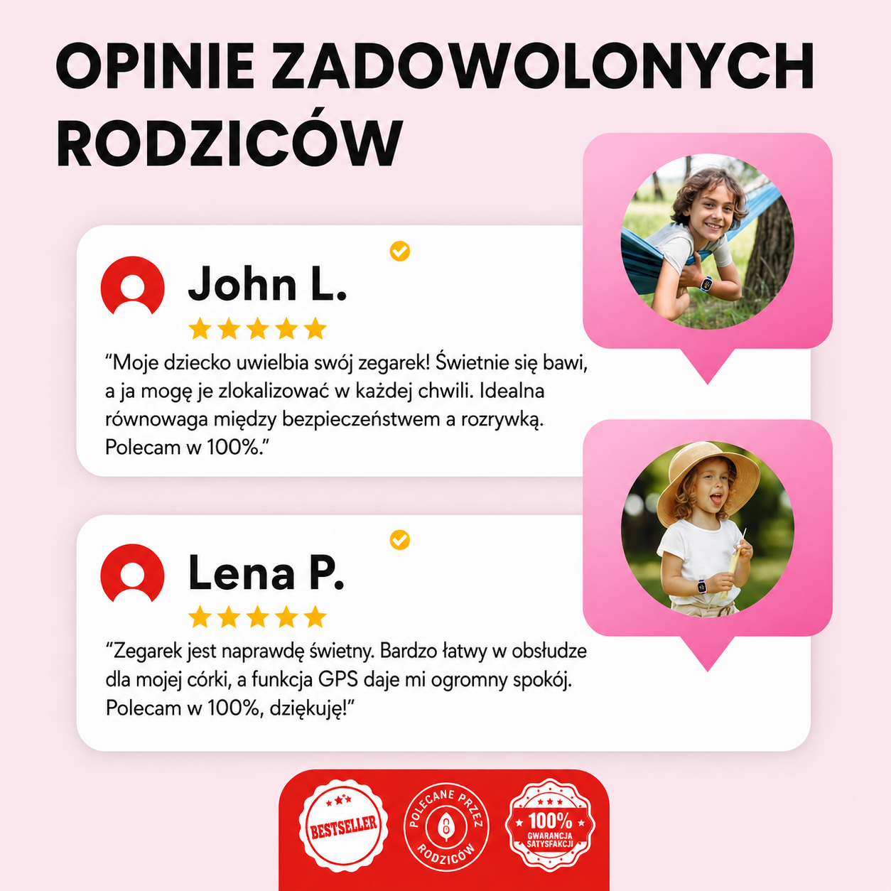 Dziecko noszące smartwatch GPS Sortpol z funkcją bezpiecznych połączeń i wiadomości