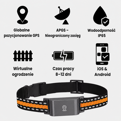 Wodoodporna obroża GPS IP65 odporna na deszcz, błoto i kurz dla psów i kotów