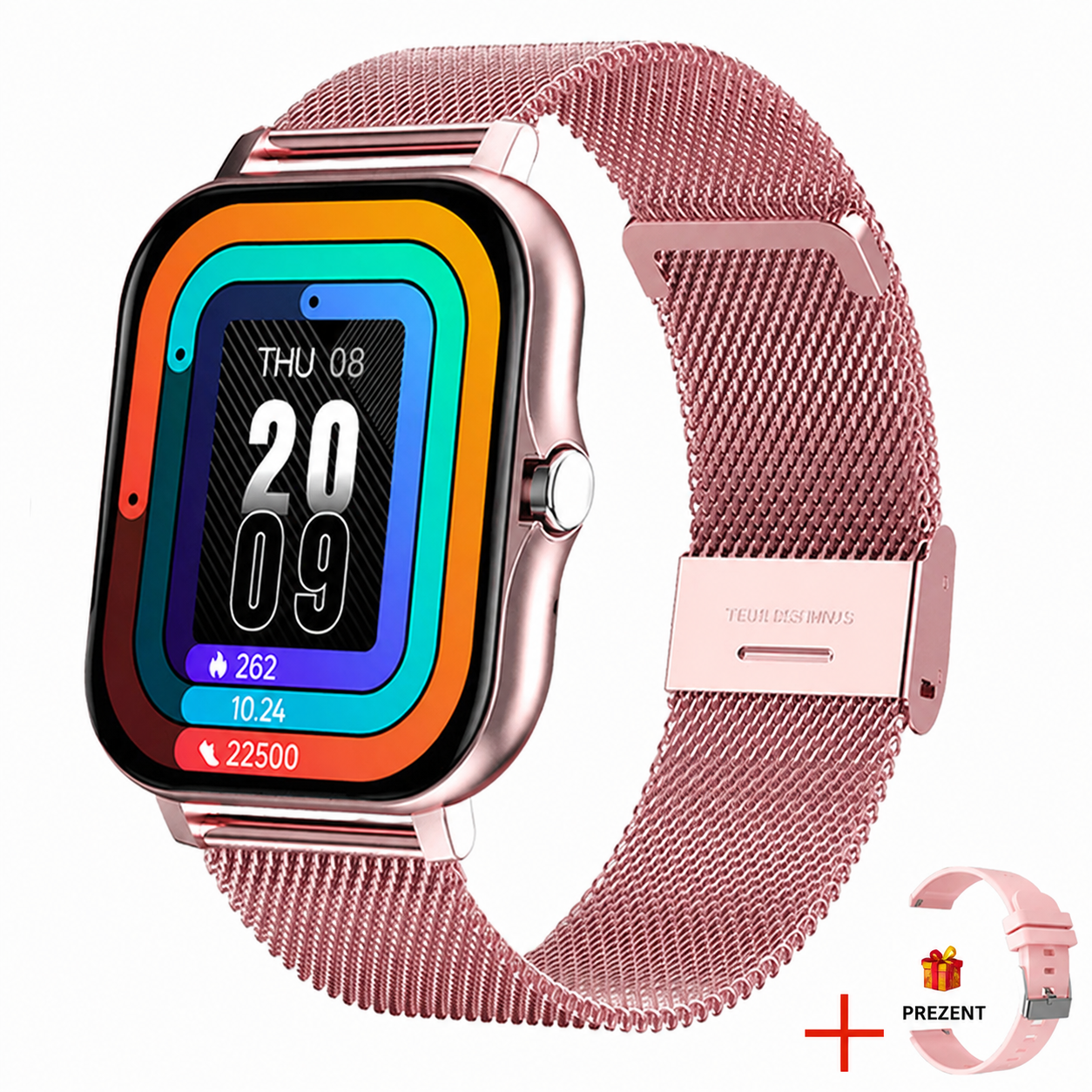 Smartwatch dla kobiet w różnych kolorach – złoty, różowy, czarny, srebrny