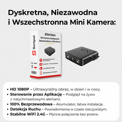 Kamera EliteVision z wodoodporną obudową do użytku wewnętrznego i zewnętrznego