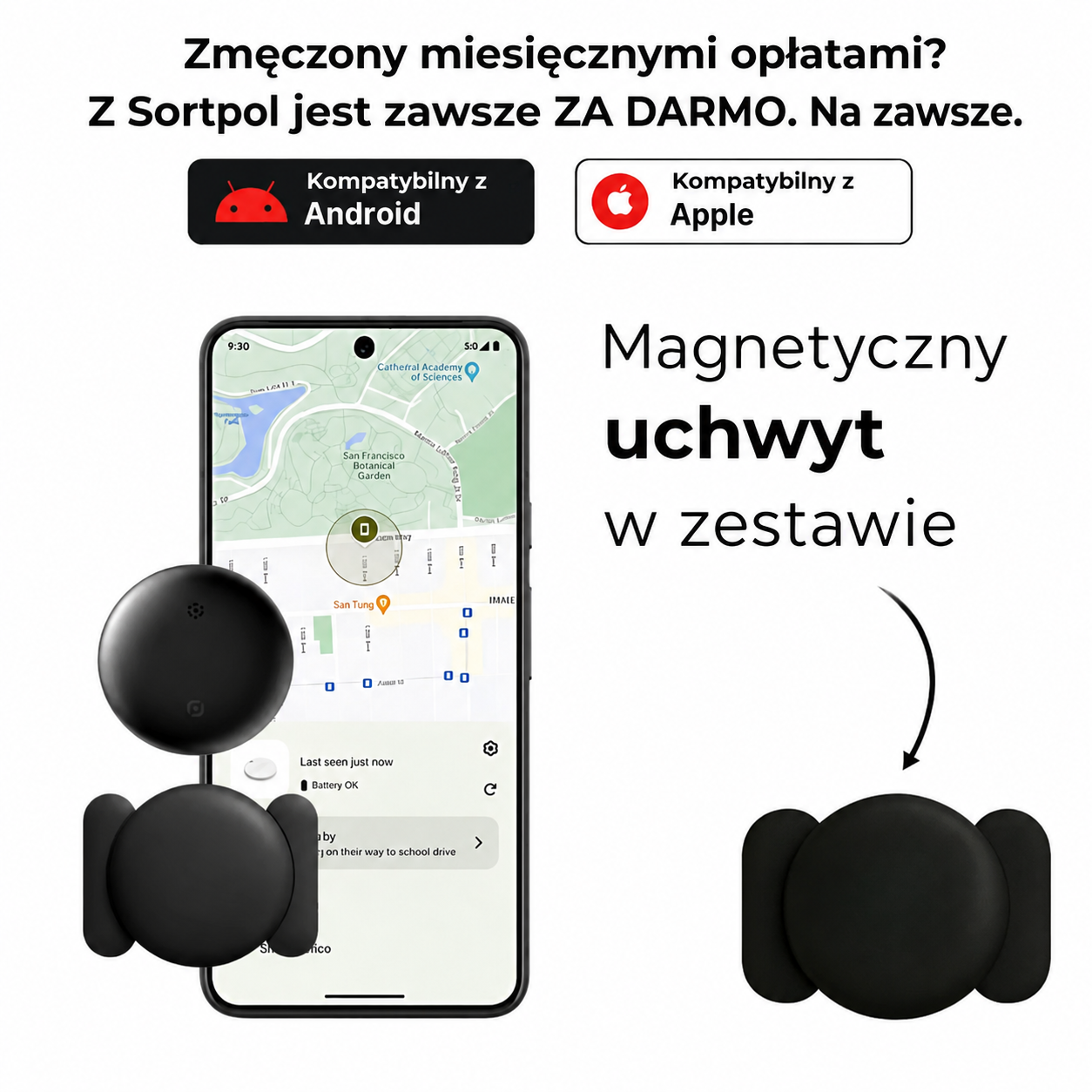 Lokalizator GPS dla seniorów z baterią CR2032 i certyfikatem wodoodporności IP67
