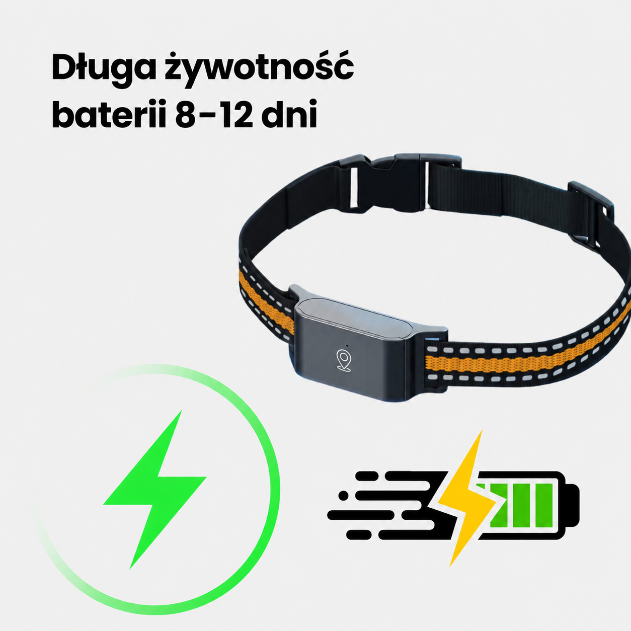 Specyfikacja techniczna obroży GPS z baterią 500 mAh i precyzją 2-3 metry