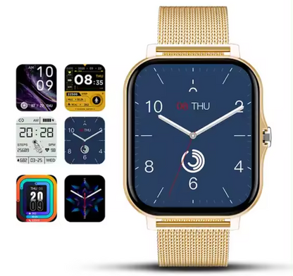 Damski smartwatch z magnetycznym kablem ładującym USB