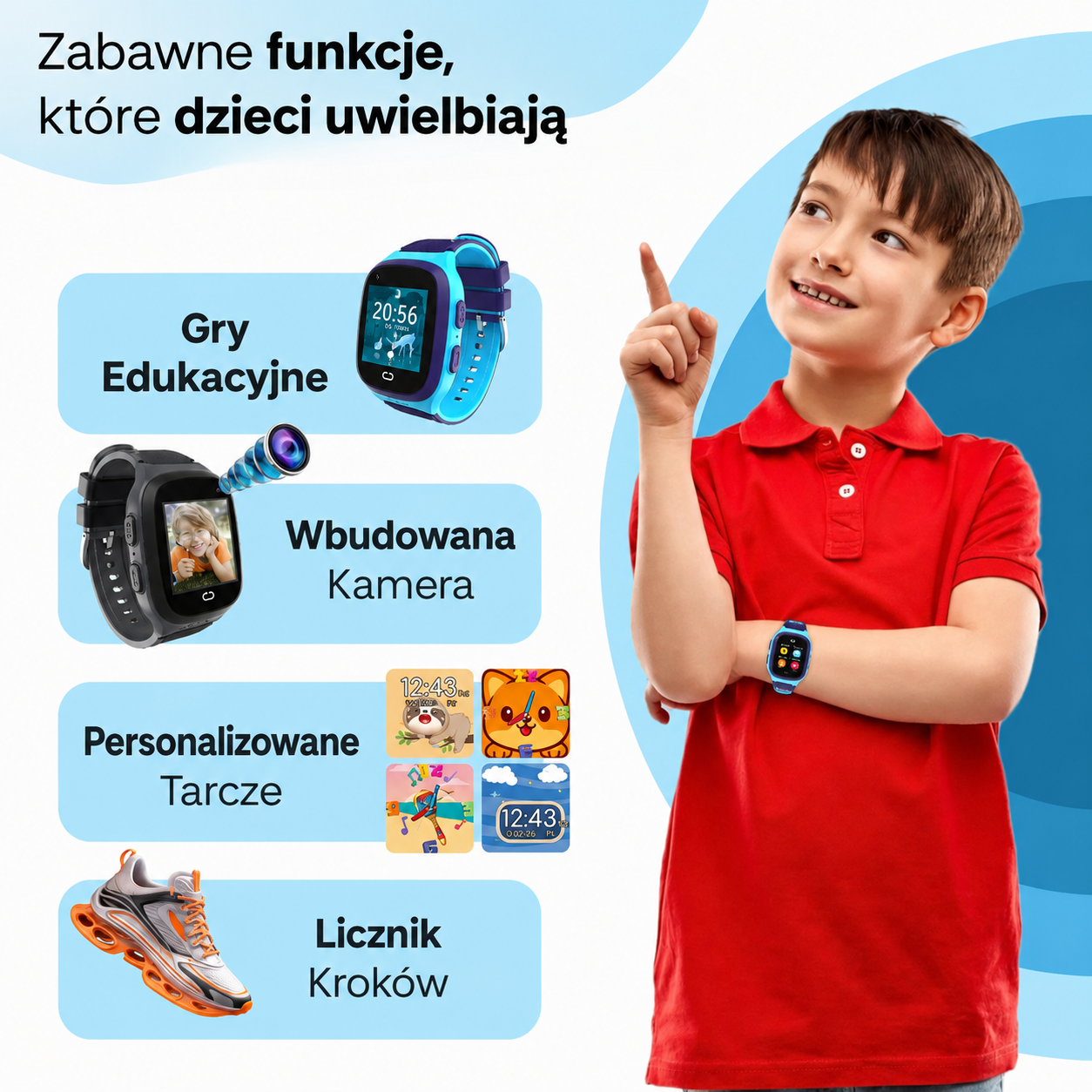 Funkcje bezpieczeństwa smartwatcha GPS dla dzieci: strefa bezpieczna i alert SOS